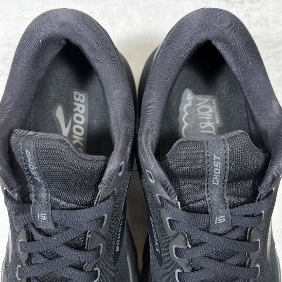 Brooks Ghost 15 Running Shoes - Women's Size 8.5 - Triple Black - Picture 8 of 10